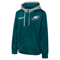 Men's Midnight Green Philadelphia Eagles Replay Fashion Graphic Full-Zip Hoodie Jacket