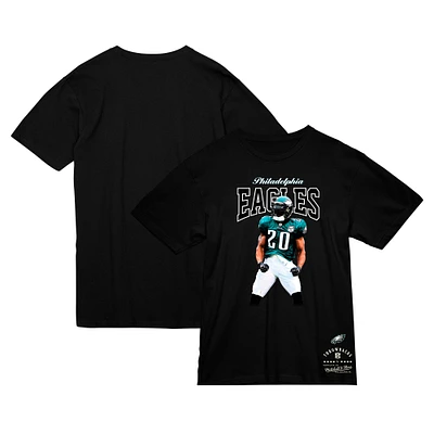 T-shirt Mitchell & Ness Brian Dawkins pour homme, joueur retraité des Philadelphia Eagles, noir
