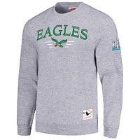 Sweat-shirt gris Mitchell & Ness Philadelphia Eagles Rings 2.0 pour hommes