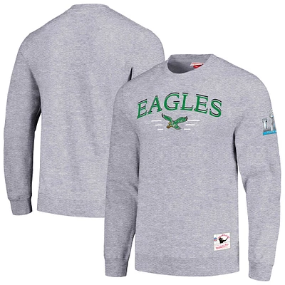 Sweat-shirt gris Mitchell & Ness Philadelphia Eagles Rings 2.0 pour hommes