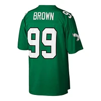 Men's Mitchell & Ness Jerome Brown Kelly Green Philadelphia Eagles Big Tall 1990 Retired Player Replica Jersey