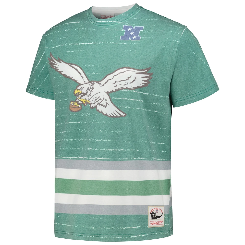 Men's Mitchell & Ness Kelly Green Philadelphia Eagles Jumbotron 3.0 T-Shirt