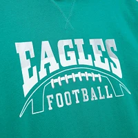 Men's Mitchell & Ness Kelly Green Philadelphia Eagles Pre-Game Short Sleeve Pullover Hoodie