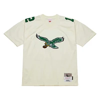 Men's Mitchell & Ness Randall Cunningham Cream Philadelphia Eagles Chainstitch Legacy Jersey