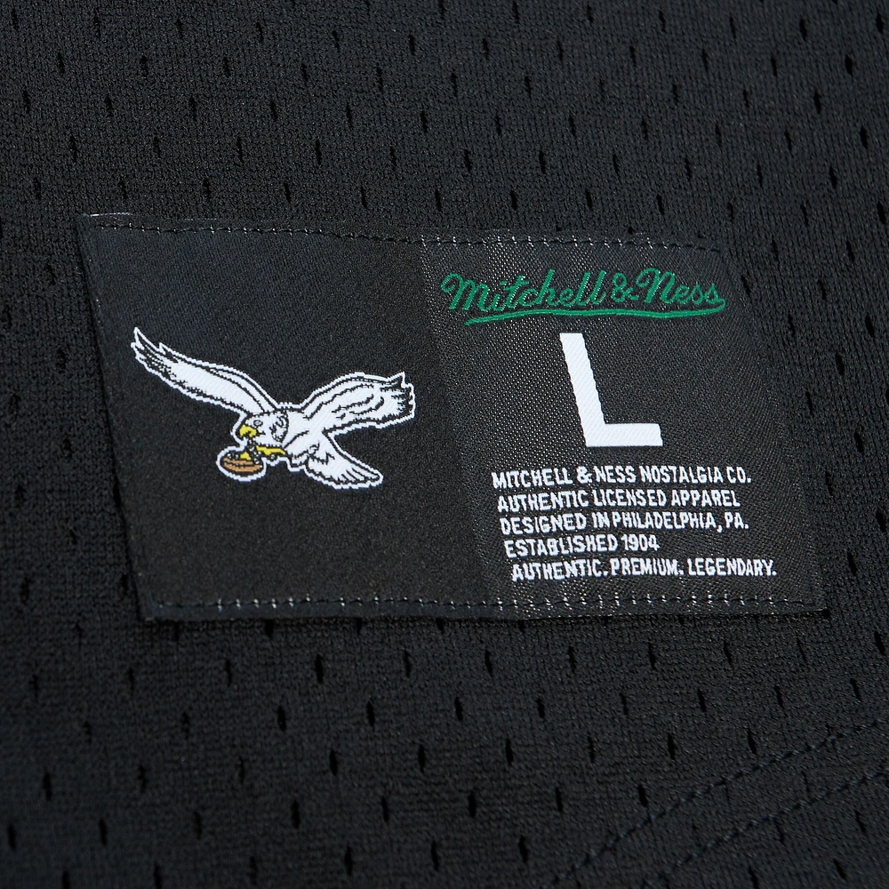Men's Mitchell & Ness Reggie White Black Philadelphia Eagles Retired Player Name Number Mesh Top