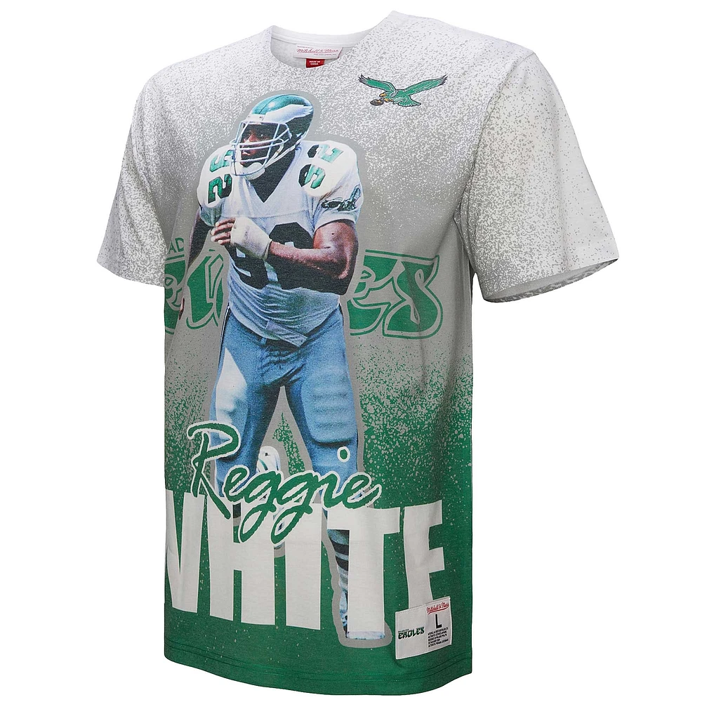 Men's Mitchell & Ness Reggie White Gray Philadelphia Eagles Burst Retired Player T-Shirt