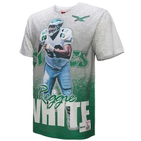Men's Mitchell & Ness Reggie White Gray Philadelphia Eagles Burst Retired Player T-Shirt