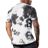 Men's MSX by Michael Strahan Black Philadelphia Eagles Freestyle Tie-Dye T-Shirt