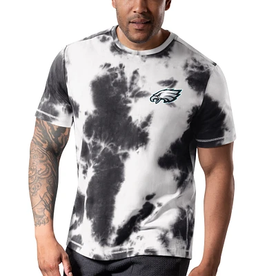 Men's MSX by Michael Strahan Black Philadelphia Eagles Freestyle Tie-Dye T-Shirt