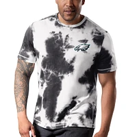 Men's MSX by Michael Strahan Black Philadelphia Eagles Freestyle Tie-Dye T-Shirt