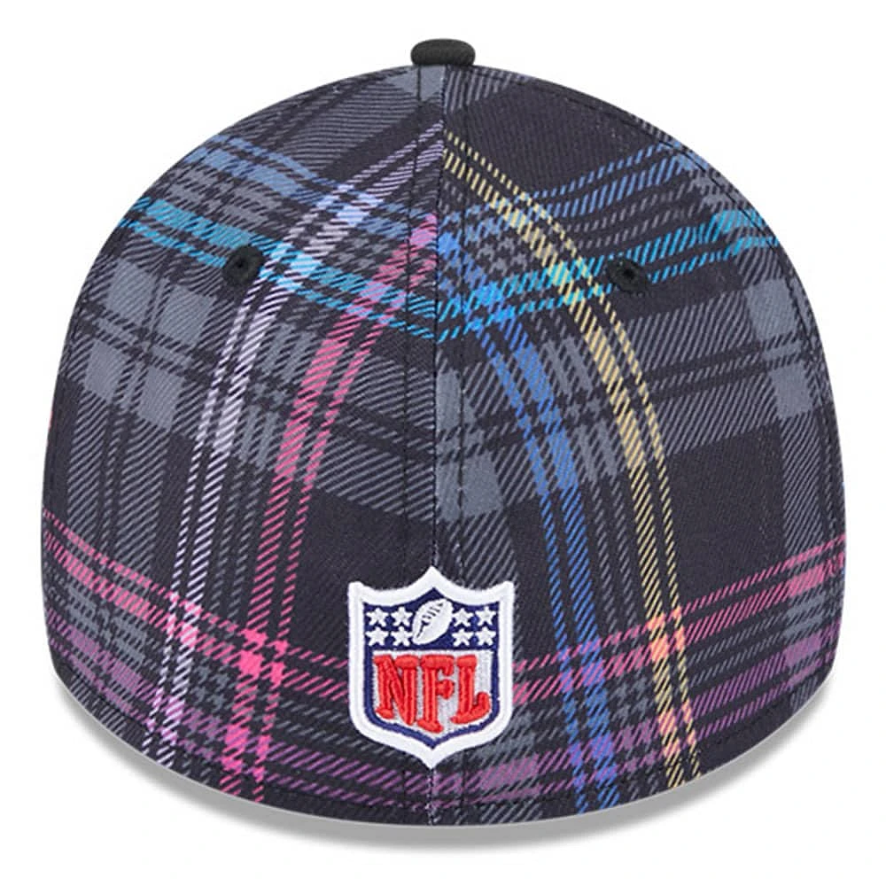 Men's New Era Black Philadelphia Eagles 2024 NFL Crucial Catch Plaid 39THIRTY Flex Hat