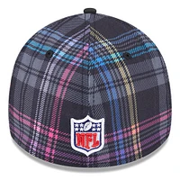 Men's New Era Black Philadelphia Eagles 2024 NFL Crucial Catch Plaid 39THIRTY Flex Hat
