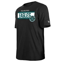 Men's New Era  Black Philadelphia Eagles 3rd Down High Density Print T-Shirt