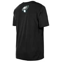 Men's New Era  Black Philadelphia Eagles 3rd Down High Density Print T-Shirt