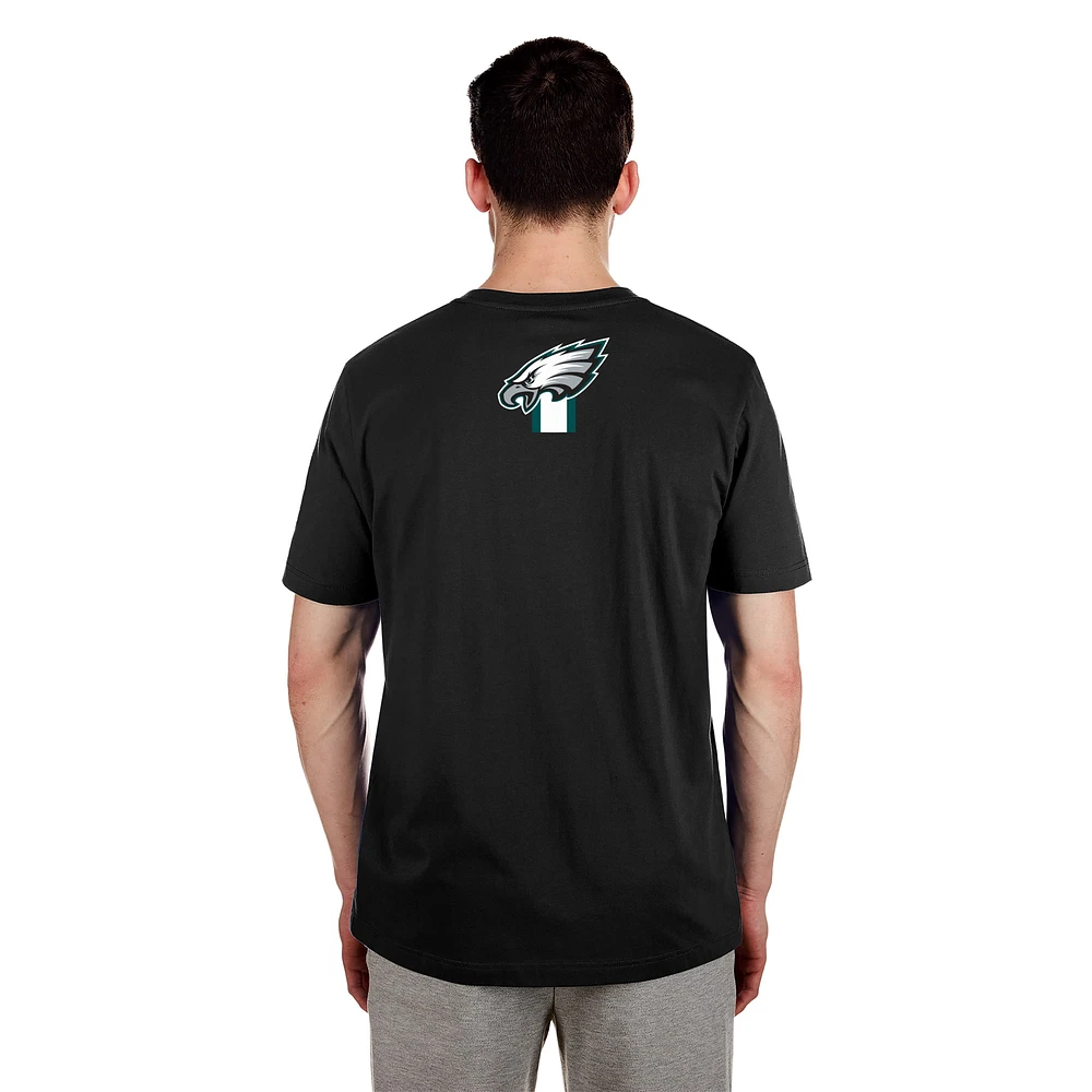 Men's New Era  Black Philadelphia Eagles 3rd Down High Density Print T-Shirt