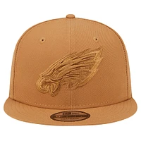 Men's New Era Brown Philadelphia Eagles Color Pack 9FIFTY Snapback Hat