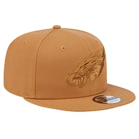 Men's New Era Brown Philadelphia Eagles Color Pack 9FIFTY Snapback Hat