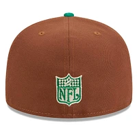 Men's New Era Brown Philadelphia Eagles Harvest  59FIFTY Fitted Hat