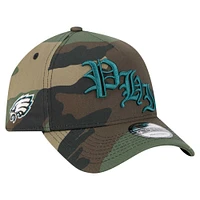 Men's New Era Camo Philadelphia Eagles Mystic Camo A-Frame 9FORTY Adjustable Hat