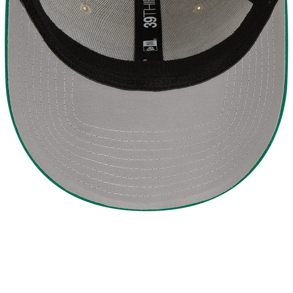 Men's New Era Cream/Kelly Green Philadelphia Eagles 2023 Sideline Historic 39THIRTY Flex Hat