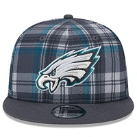 Men's New Era Gray Philadelphia Eagles 2024 Sideline Statement 9FIFTY Snapback Hat
