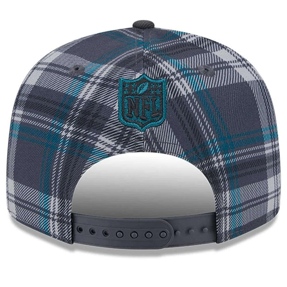Men's New Era Gray Philadelphia Eagles 2024 Sideline Statement 9FIFTY Snapback Hat