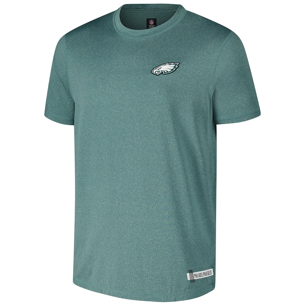 Men's New Era Heather Midnight Green Philadelphia Eagles 2024 NFL Training Camp T-Shirt