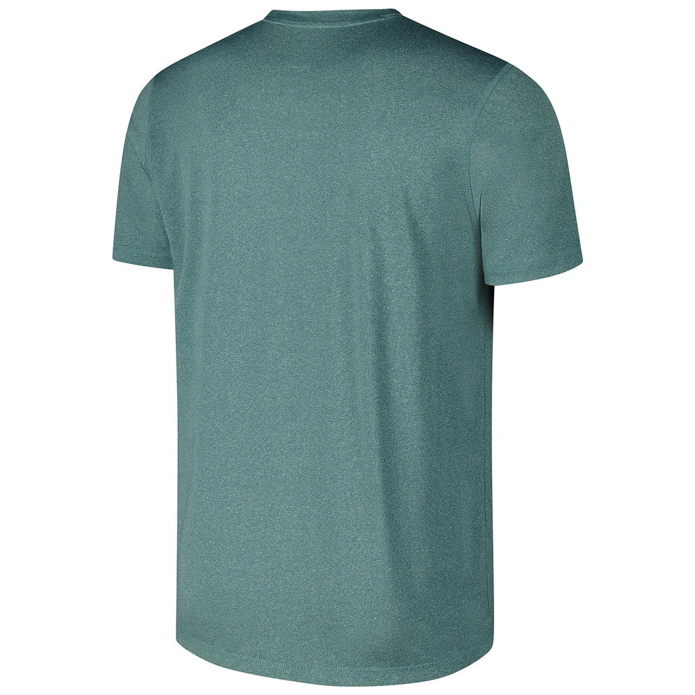 Men's New Era Heather Midnight Green Philadelphia Eagles 2024 NFL Training Camp T-Shirt