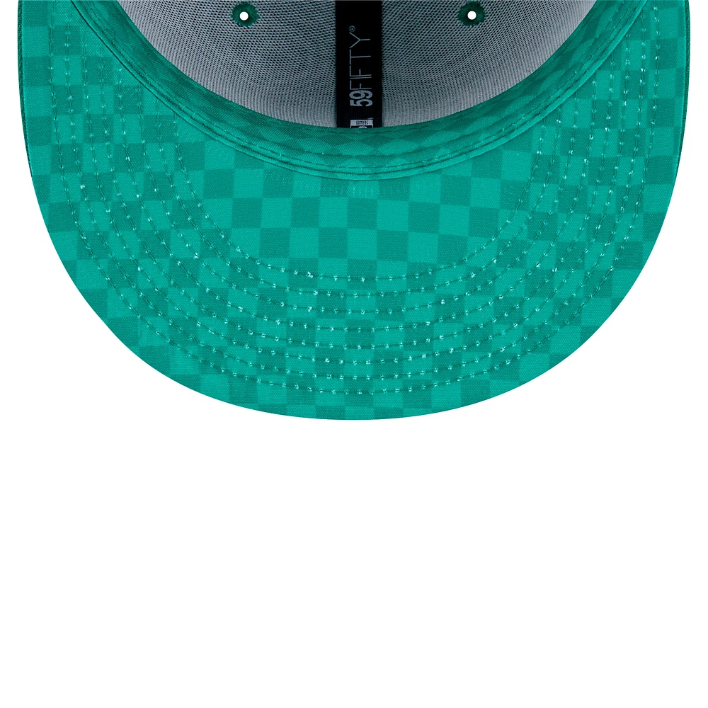 Men's New Era Kelly Green Philadelphia Eagles Checkered 59FIFTY Fitted Hat