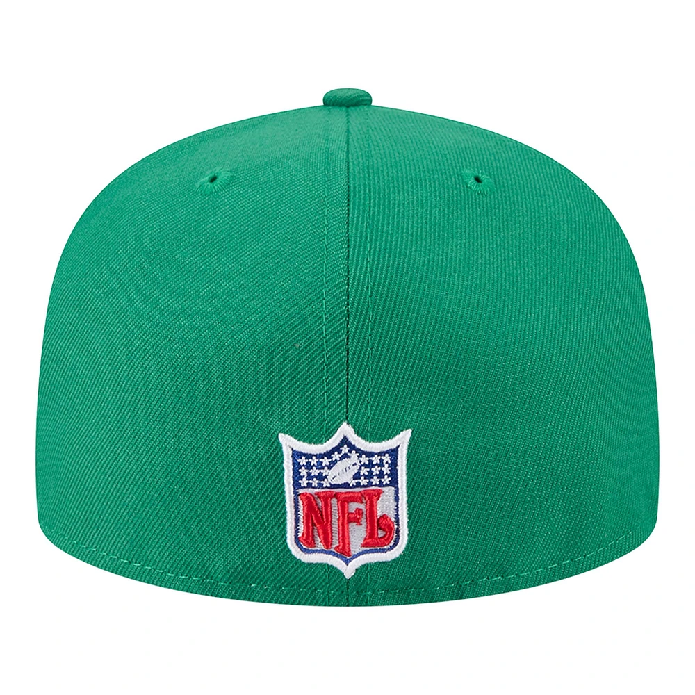 Men's New Era Kelly Green Philadelphia Eagles Main 59FIFTY Fitted Hat
