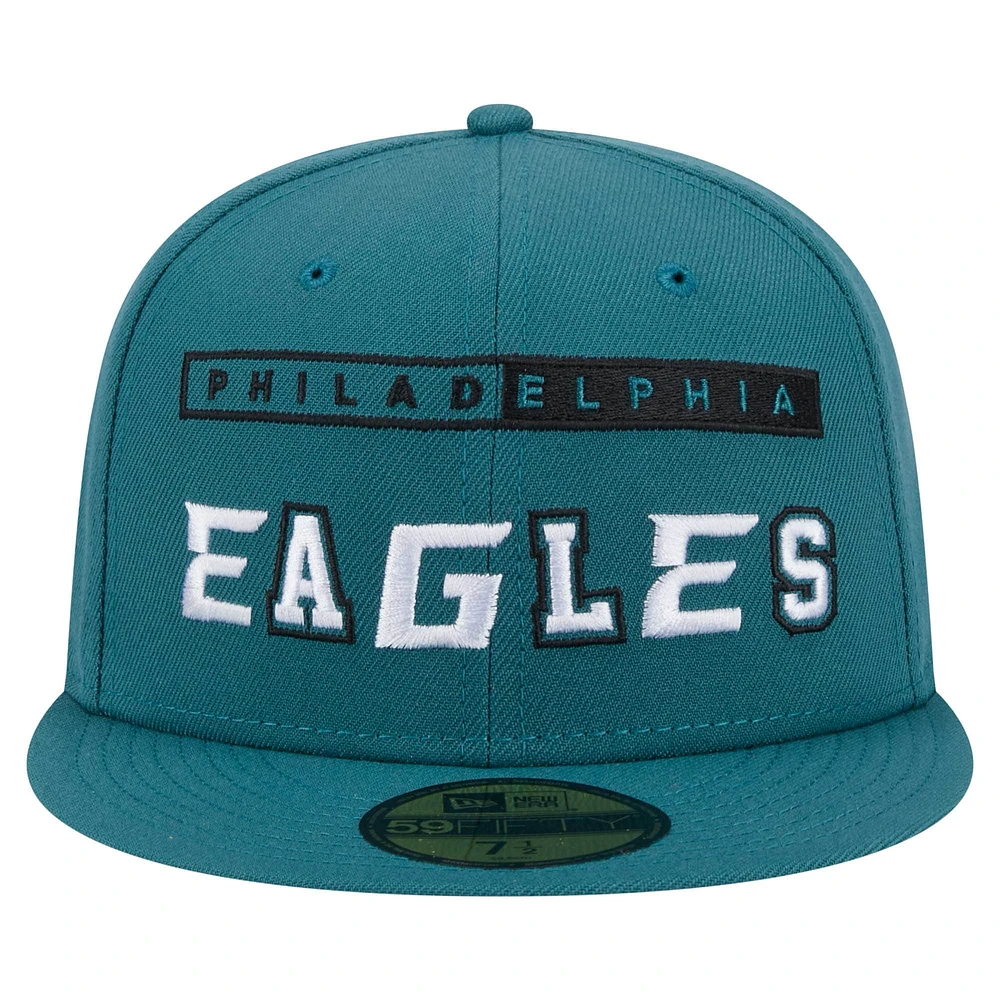 Men's New Era Midnight Green Philadelphia Eagles Ransom 59FIFTY Fitted Hat
