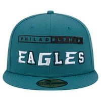Men's New Era Midnight Green Philadelphia Eagles Ransom 59FIFTY Fitted Hat