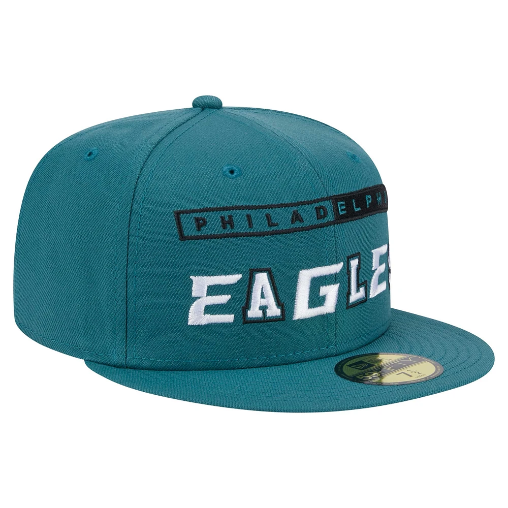 Men's New Era Midnight Green Philadelphia Eagles Ransom 59FIFTY Fitted Hat