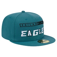 Men's New Era Midnight Green Philadelphia Eagles Ransom 59FIFTY Fitted Hat