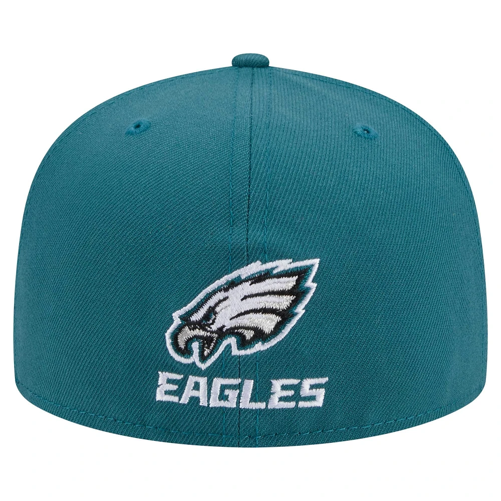 Men's New Era Midnight Green Philadelphia Eagles Ransom 59FIFTY Fitted Hat