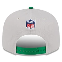 Men's New Era Stone/Kelly Green Philadelphia Eagles 2024 Sideline Historic 9FIFTY Snapback Hat