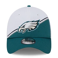 Men's New Era White/Midnight Green Philadelphia Eagles 2023 Sideline 39THIRTY Flex Hat
