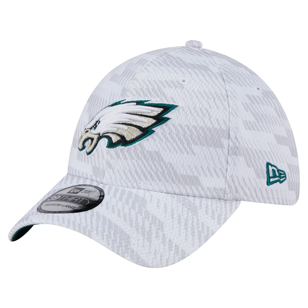 Men's New Era White Philadelphia Eagles Gameday Graded 39THIRTY Flex Hat