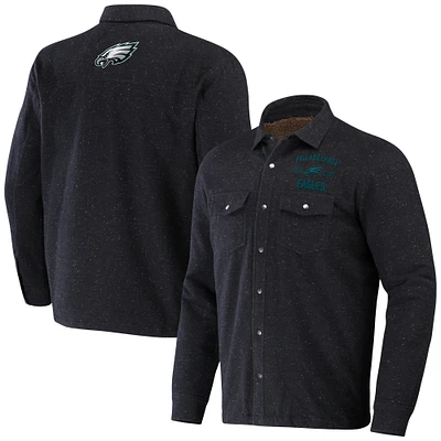 Veste à boutons-pression complète pour homme de la collection NFL x Darius Rucker Fanatics, coloris anthracite, Philadelphia Eagles
