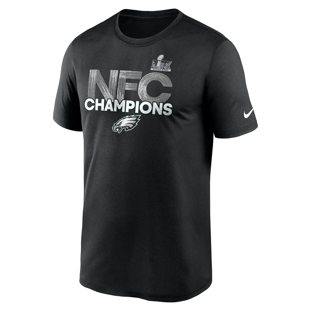 Men's Nike  Black Philadelphia Eagles 2024 NFC Champions Legend T-Shirt