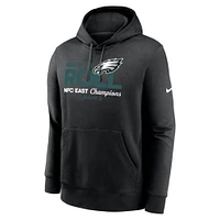 Men's Nike  Black Philadelphia Eagles 2024 NFC East Division Champions Locker Room Trophy Collection Pullover Hoodie