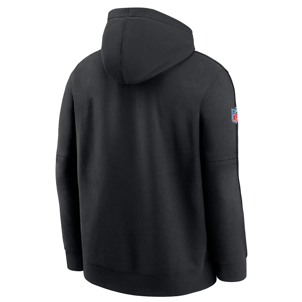 Men's Nike Black Philadelphia Eagles 2024 NFL Crucial Catch Big & Tall Club Pullover Hoodie