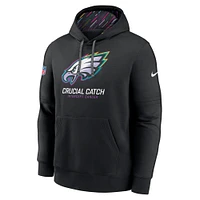 Men's Nike Black Philadelphia Eagles 2024 NFL Crucial Catch Club Pullover Hoodie