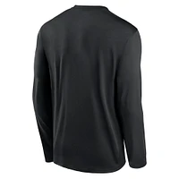 Men's Nike Black Philadelphia Eagles Icon Legend Performance Long Sleeve T-Shirt