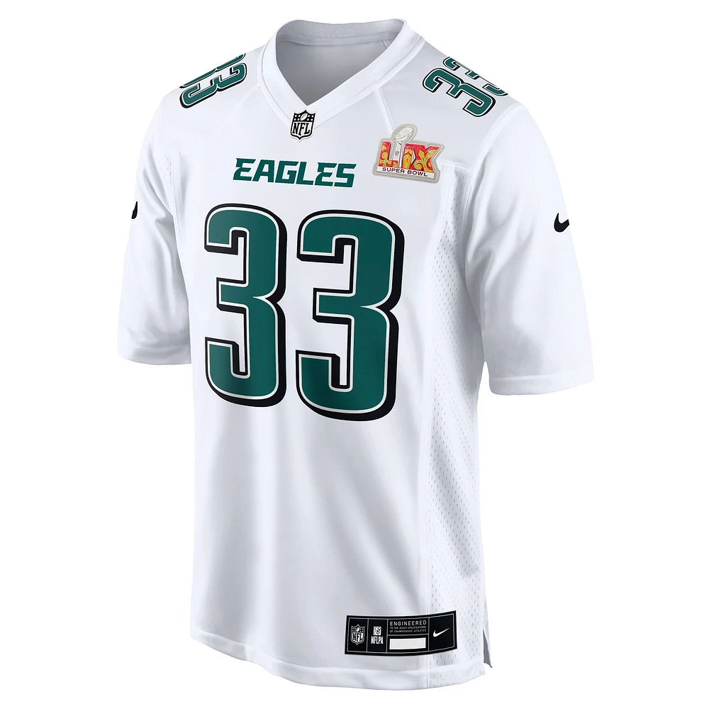 Men's Nike Cooper DeJean Tundra White Philadelphia Eagles Super Bowl LIX Fashion Game Jersey