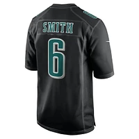 Men's Nike DeVonta Smith Carbon Black Philadelphia Eagles Super Bowl LIX Fashion Game Player Jersey