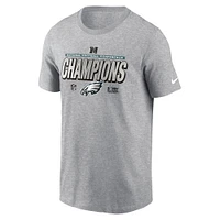 Men's Nike  Heather Gray Philadelphia Eagles 2024 NFC Champions Locker Room Trophy Collection T-Shirt