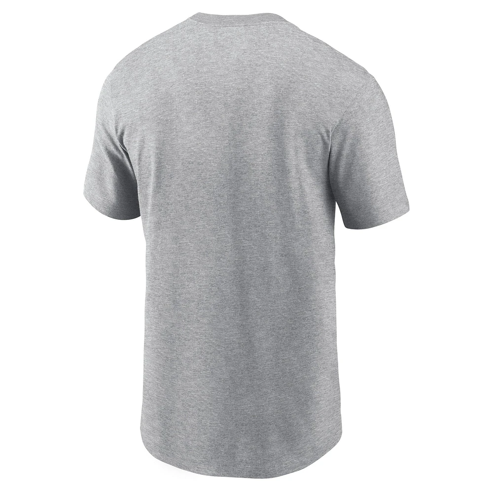 Men's Nike  Heather Gray Philadelphia Eagles 2024 NFC Champions Locker Room Trophy Collection T-Shirt