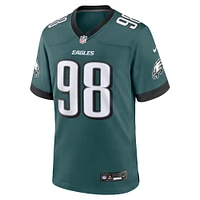 Men's Nike Jalen Carter Midnight Green Philadelphia Eagles Team Game Jersey