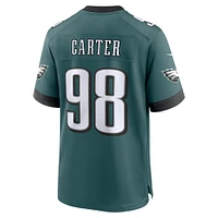 Men's Nike Jalen Carter Midnight Green Philadelphia Eagles Team Game Jersey